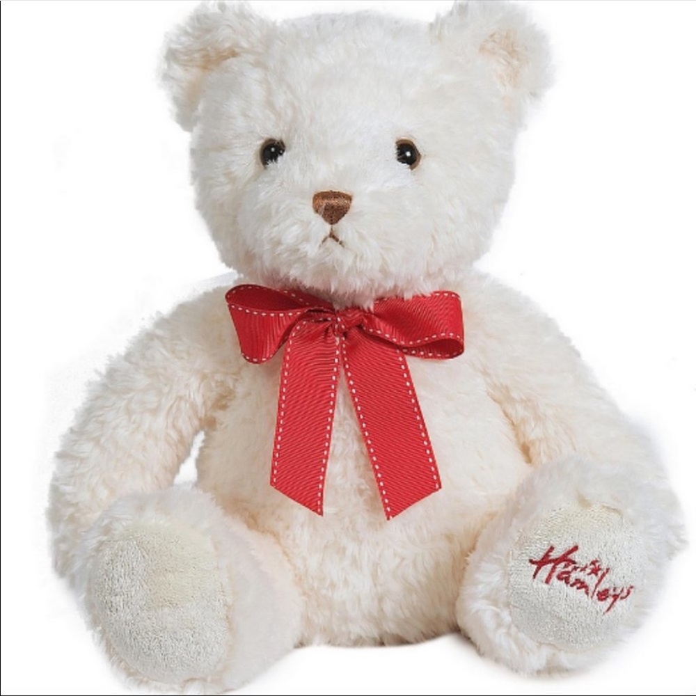 NWT RARE Hamleys Toys Hamleys 255 Years Celebration Snowflake Bear in White/Red